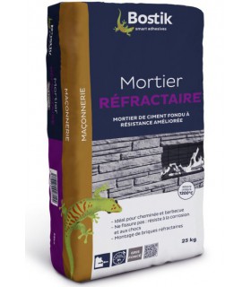 Bostik Mortier réfractaire - Gris foncé