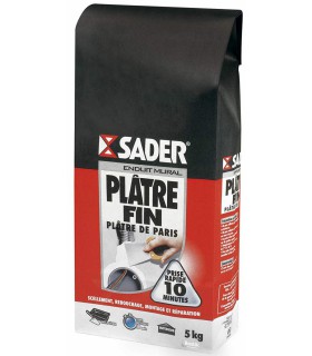 Plâtre fin en poudre Sader - prise rapide 10 min