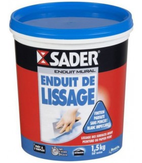 Enduit de lissage Sader blanc prêt à l'emploi pour murs et plafonds