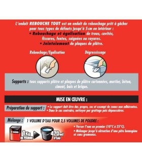 Enduit Rebouche Tout Sader Prêt à Gâcher