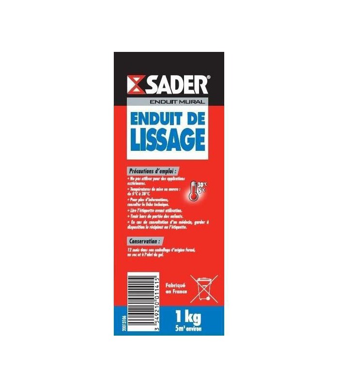 Enduit de lissage Sader 1kg