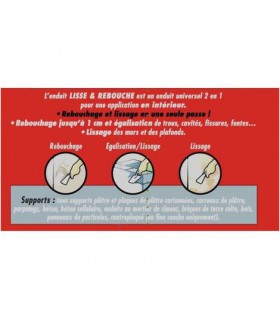 Enduit mural Lisse et Rebouche Sader 1kg