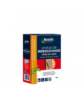 Enduit rebouchage bois poudre 1 kg Bostik