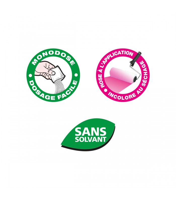 Colle tous papiers peints indicateur coloré