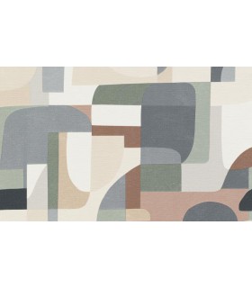 PAPIER PEINT INTISSE FRAGMENT VERT MARRON - GENTLE - 10,05 X 0,53M