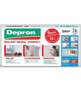 Quelyd Depron 9 mm, isolant mural intérieur, 7 plaques de 1 m²