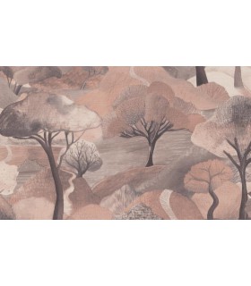 PAPIER PEINT INTISSE VIEW BRUN BEIGE - GENTLE - 10,05 X 0,53M