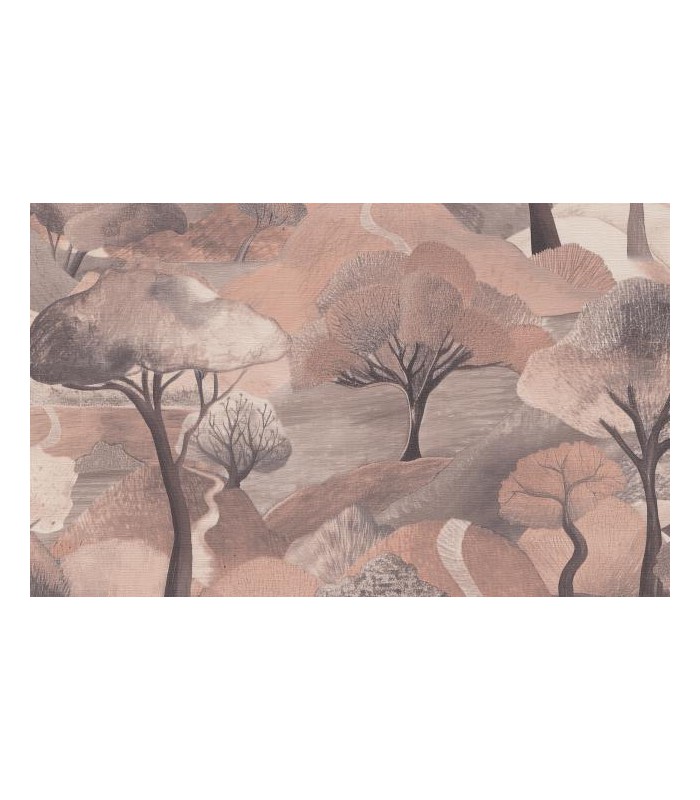 PAPIER PEINT INTISSE VIEW BRUN BEIGE - GENTLE - 10,05 X 0,53M