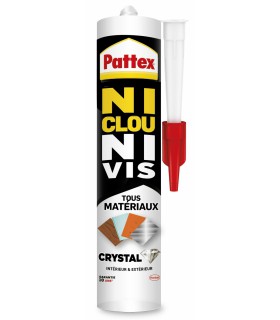 Pattex Ni Clou Ni Vis Crystal Tous matériaux 290g
