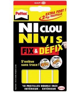 Pattex Pastilles de fixation double-face x10