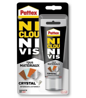 Pattex Ni Clou Ni Vis Crystal Tous matériaux 90g