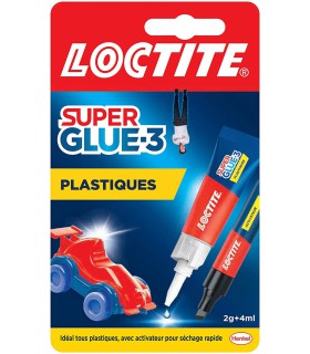 Super Glue 3 spéciale plastiques 2g+4ml