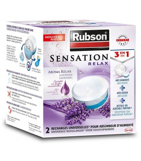 Rubson 2 recharges absorbeur d'humidité Sensation Relax lavande
