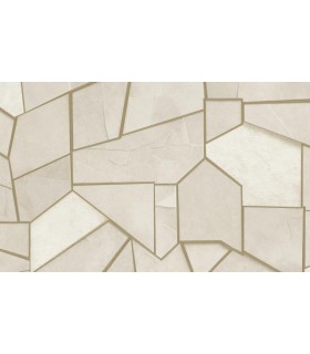 PAPIER PEINT INTISSE MOSAIQUE BEIGE - ELLE DECORATION 4 - 10,05 X 0,53M