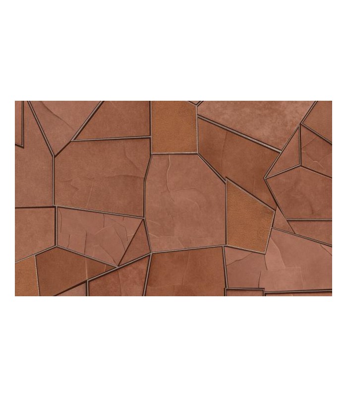 PAPIER PEINT INTISSE MOSAIQUE TERRACOTTA - ELLE DECORATION 4 - 10,05 X 0,53M