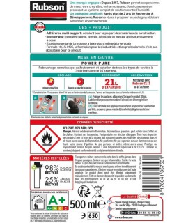 RUBSON Mousse expansive Multiusage Power Pure 500 ML