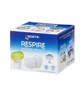 2 recharges pour absorbeur Respire 2 x 250 g Bostik
