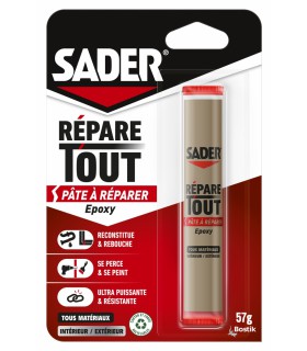 Sader Répare Tout - Pâte à réparer Epoxy – tube de 57G