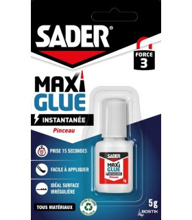 Sader Maxiglue Pinceau 5g - Colle instantanée multi-matériaux