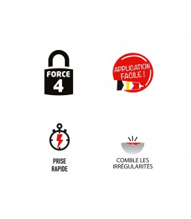 Colle de fixation Fixer Sans Percer pour aménagement intérieur