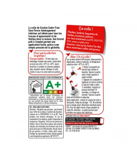 Colle Sader fixer sans percer pour aménagement intérieur