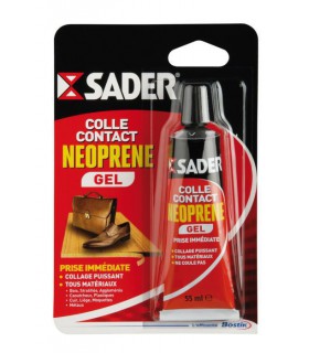 Colle contact néoprène gel Sader tous matériaux