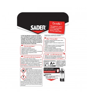 Colle contact transparente Sader puissante et précise