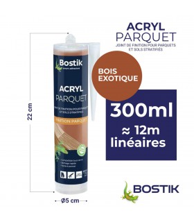 Bostik Joint Acryl Parquet - Joint de Finition Parquets et Sols Stratifiés 300ml