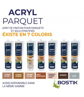 Bostik Joint Acryl Parquet - Joint de Finition Parquets et Sols Stratifiés 300ml