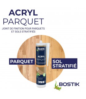 Bostik Joint Acryl Parquet - Joint de Finition Parquets et Sols Stratifiés 300ml