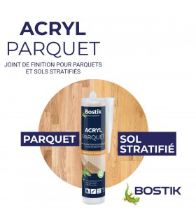 Bostik Joint Acryl Parquet - Joint de Finition Parquets et Sols Stratifiés 300ml