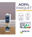 Bostik Joint Acryl Parquet - Joint de Finition Parquets et Sols Stratifiés 300ml