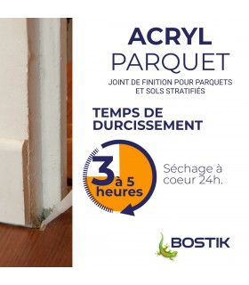 Bostik Joint Acryl Parquet - Joint de Finition Parquets et Sols Stratifiés 300ml