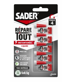 Sader répare tout - Glue liquide 5x0,5g