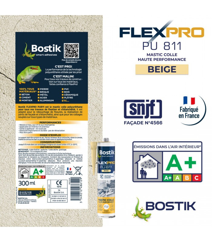 Bostik Mastic colle FlexPro PU 811 300 ml