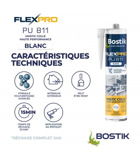 Bostik Mastic colle FlexPro PU 811 300 ml