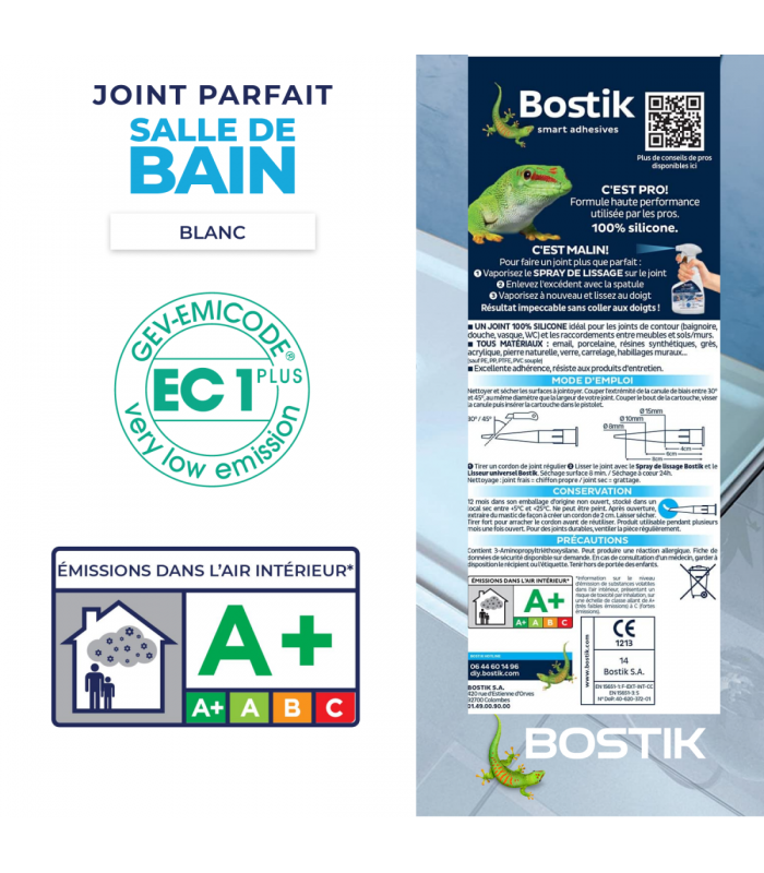 Bostik Joint silicone Parfait Salle de bain 280 ml