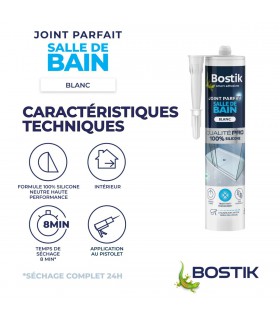 Bostik Joint silicone Parfait Salle de bain 280 ml