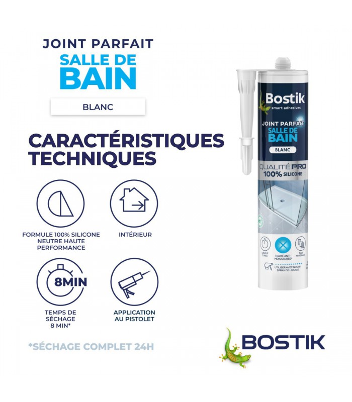 Bostik Joint silicone Parfait Salle de bain 280 ml
