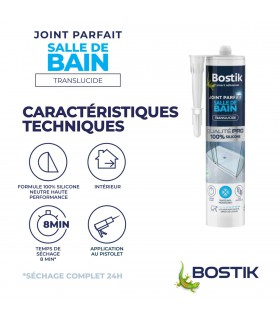 Bostik Joint silicone Parfait Salle de bain 280ml