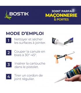Bostik mastic acrylique Parfait Maçonnerie et Portes 280ml