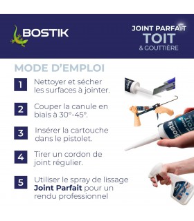 Bostik Joint Hybride Parfait Toit et Gouttière 290 ml