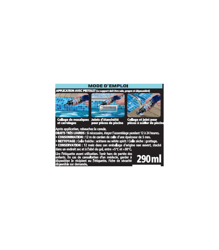 Bostik Fixpro MSP 105 joint de réparation piscine 290ml