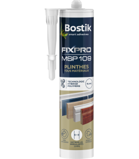 Bostik mastic FIXpro MSP 109 pour plinthes tous matériaux 290 ml
