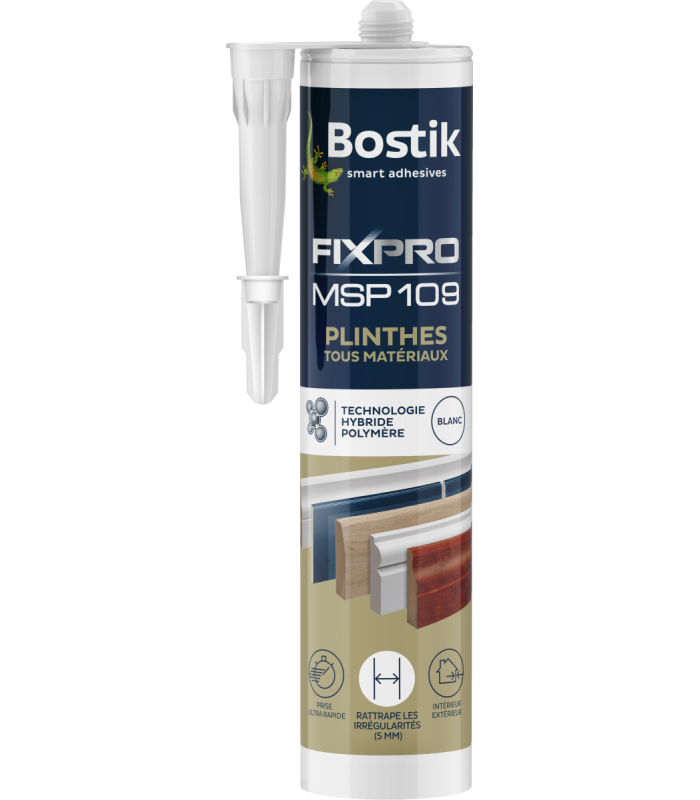 Bostik mastic FIXpro MSP 109 Plinthes tous matériaux 290 ML