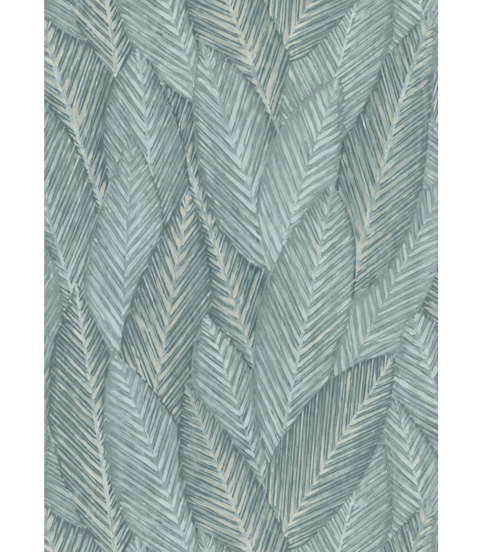 Papier peint Erismann, Collection Martinique - Intissé grainé, Décor : RETREAT VERT CELADON