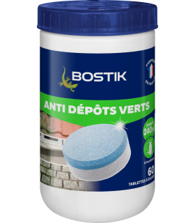 Tablettes solubles anti-dépôts verts Bostik - 60 tablettes
