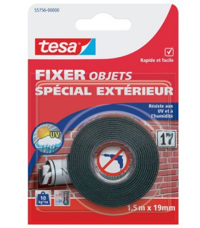 Adhésif fixation objets extérieurs 1,5m x 19mm