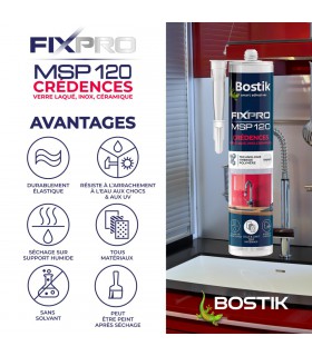 Mastic de fixation MSP 120 Crédences 290ml