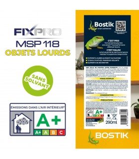 Bostik mastic Fixpro MSP 118 - fixation objets lourds 290 ml